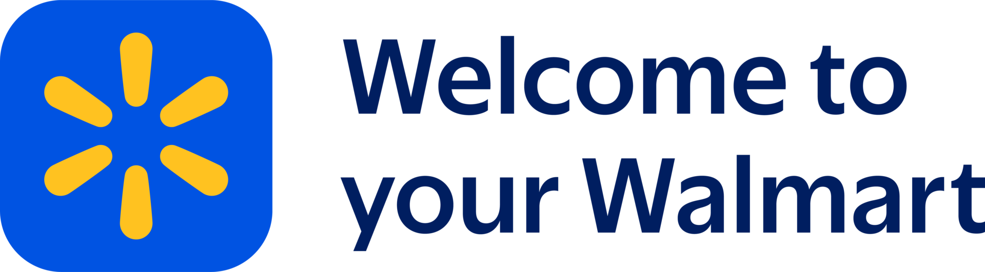 Walmart welcome sign with logo